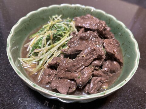 鯨と水菜の煮物